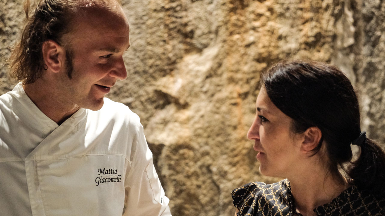 Chef Mattia Giacomelli with his sister, sommelier Giulia